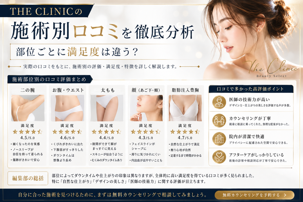 THE CLINICの脂肪吸引の口コミ